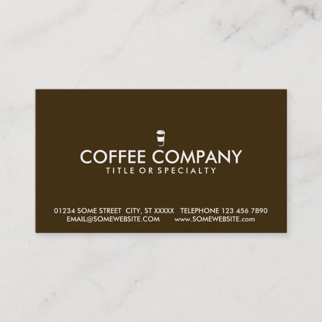 carte de timbre de tasse de café de voyage (Devant)