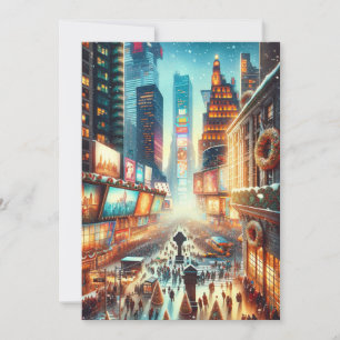 Carte de Times Square pour l'hiver. Noël