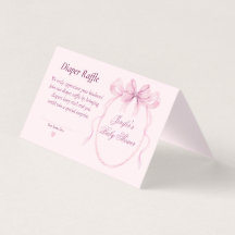 Carte de tirage au sort de couche pour Baby Shower