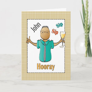 Carte de toast d'anniversaire drôle personnalisé