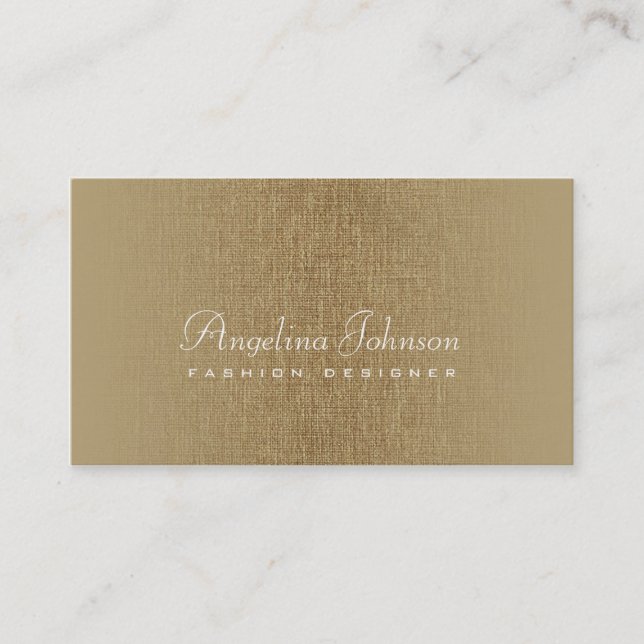 Carte de toile en bronze simple de couturier (Devant)