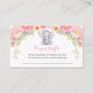 Carte de tombola de couche-culotte de baby shower