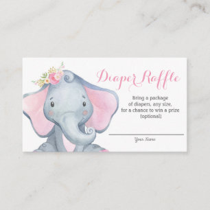 Carte de tombola de couche-culotte de baby shower