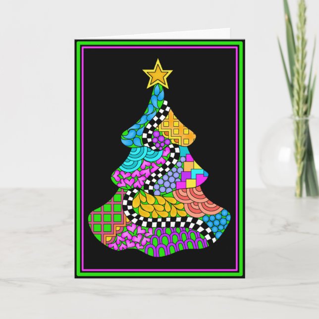 Carte de torsion de Noël avec l'arrière - plan (Devant)