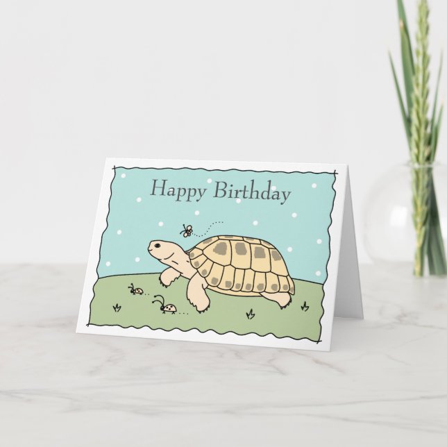 Carte de tortue russe personnalisable (Devant)
