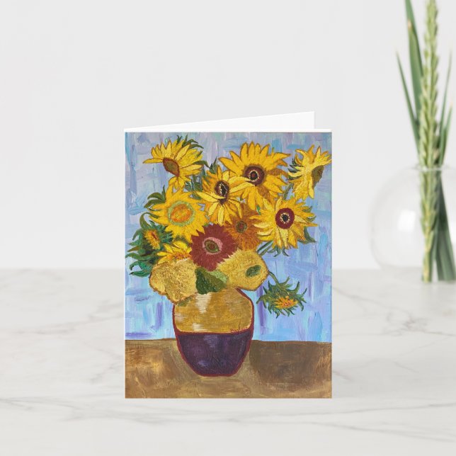 Carte de tournesol inspirée par Van Gogh (Devant)