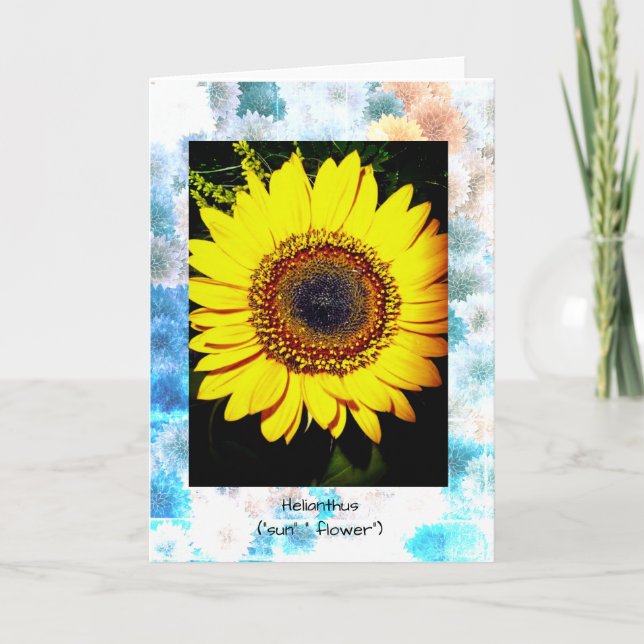 Carte de tournesol pour toutes occasions, pliée 5" (Devant)