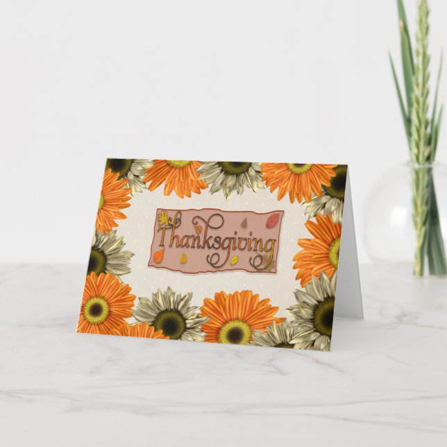 Carte de tournesol Thankesgiving (Devant)