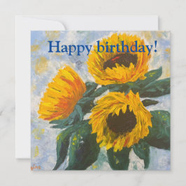 Carte de tournesol Ukraine pour anniversaire