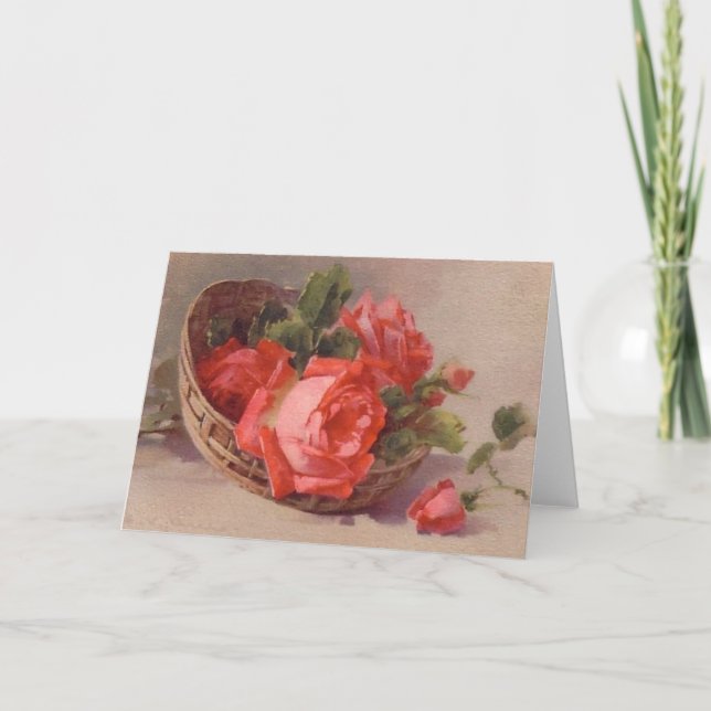 Carte de tous les jours de Roses rouges victorienn (Devant)