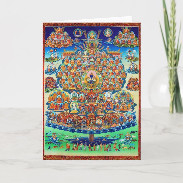 carte de tradition de kagyu d'arbre de refuge (Devant)