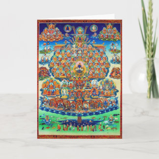 carte de tradition de kagyu d'arbre de refuge
