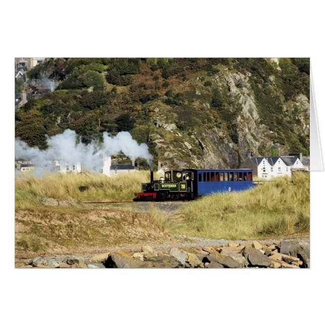 CARTE DE TRAIN À VAPEUR (Devant horizontal)