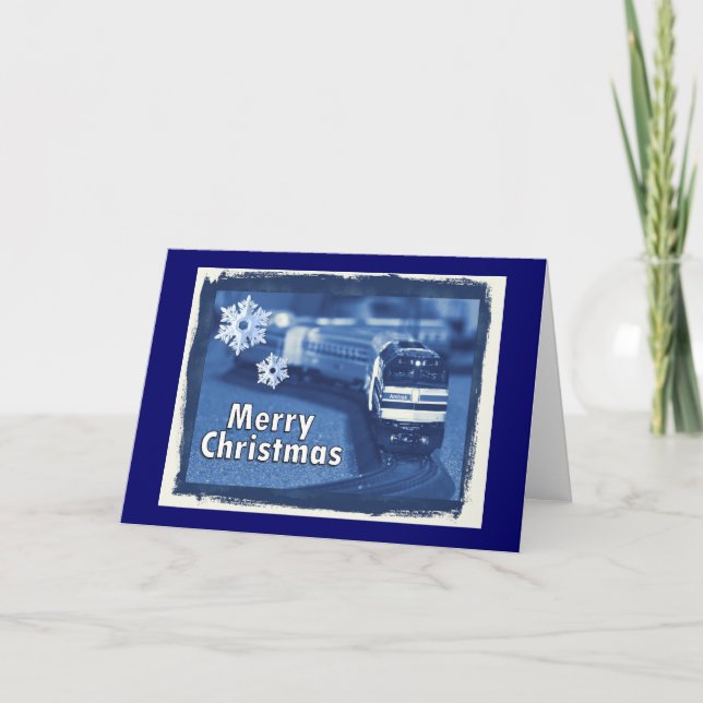 Carte de train Joyeux modèle de Noël (Devant)