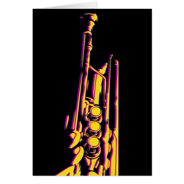 Carte de trompettiste de jazz (Devant)