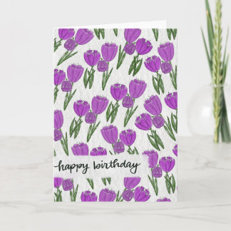 Carte de Tulipes d'Anniversaire