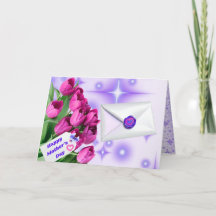 Carte de tulipes pour la fête des mères