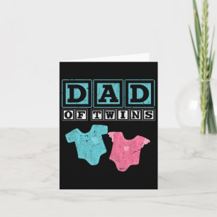 Carte De Twins Famille Papa Fête des pères Futurs Parent