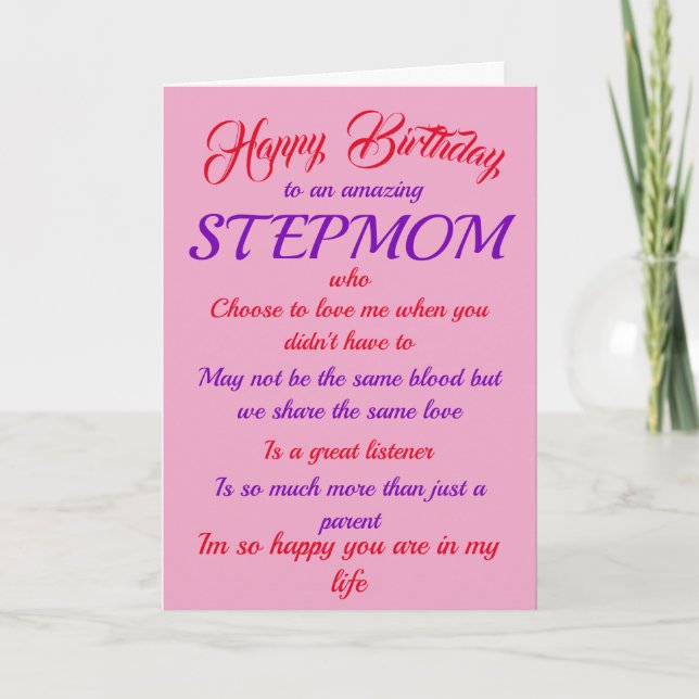 Carte de typographie Pink Happy Birthday (Devant)