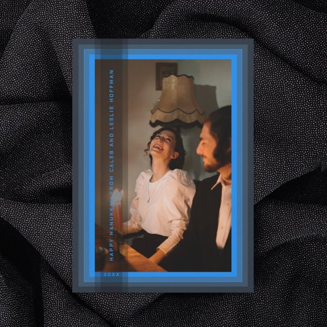 Carte de vacances à cadre bleu (Créateur téléchargé)