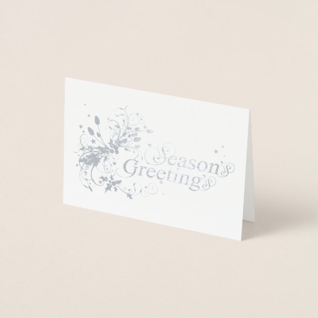 Carte de vacances à l'art graphique floral (Devant)