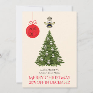 Carte De Vacances Abeilles & Couronne Ou Apiary Bu