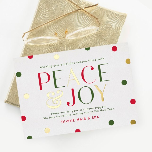 Carte de vacances Affaires FOIL de saison radiante (Créateur téléchargé)