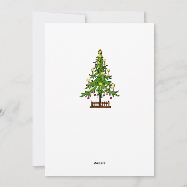 Carte de vacances appartement 5x7 bougies de Noël (Dos)