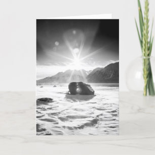 Carte de vacances avec apparition de neige magique