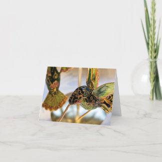 Carte de vacances avec ornement de colibri