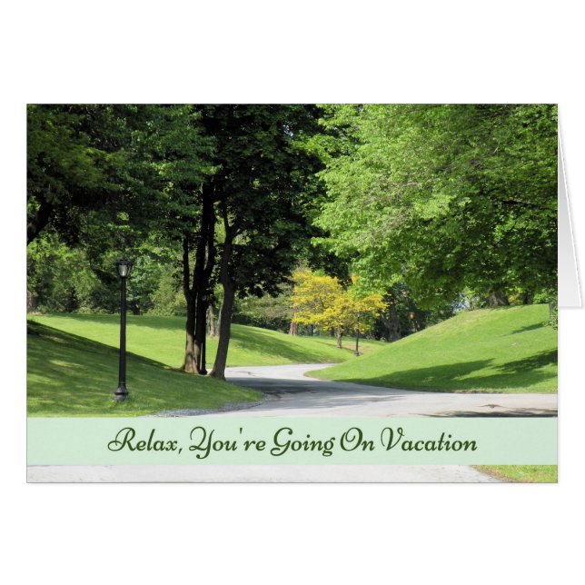 Carte de vacances avec une image de collines et d' (Devant horizontal)