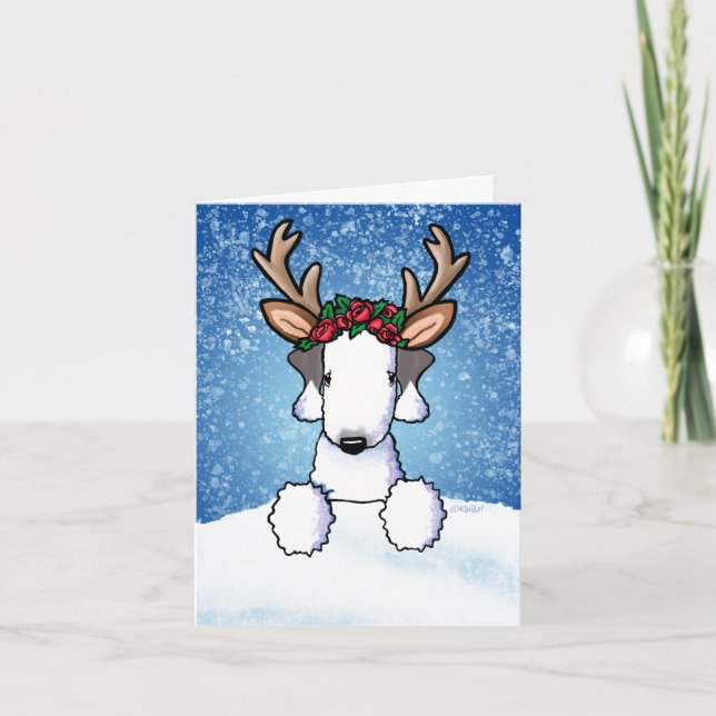 Carte de vacances Bedlington Reindeer (Devant)