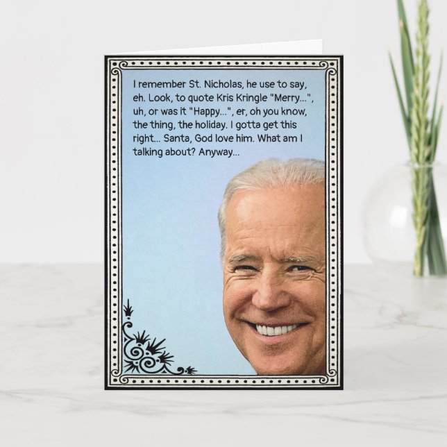 Carte de vacances Biden personnalisable (Devant)