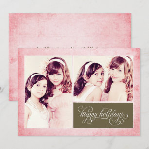 Carte de vacances Bio Rose Grunge 2 Photo