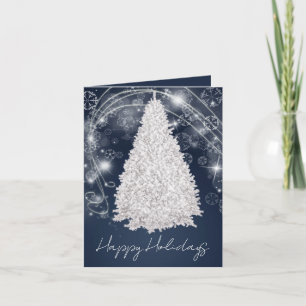 Carte de vacances Blue Chic Christmas Tree