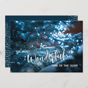 Carte de vacances Blue Christmas Tree