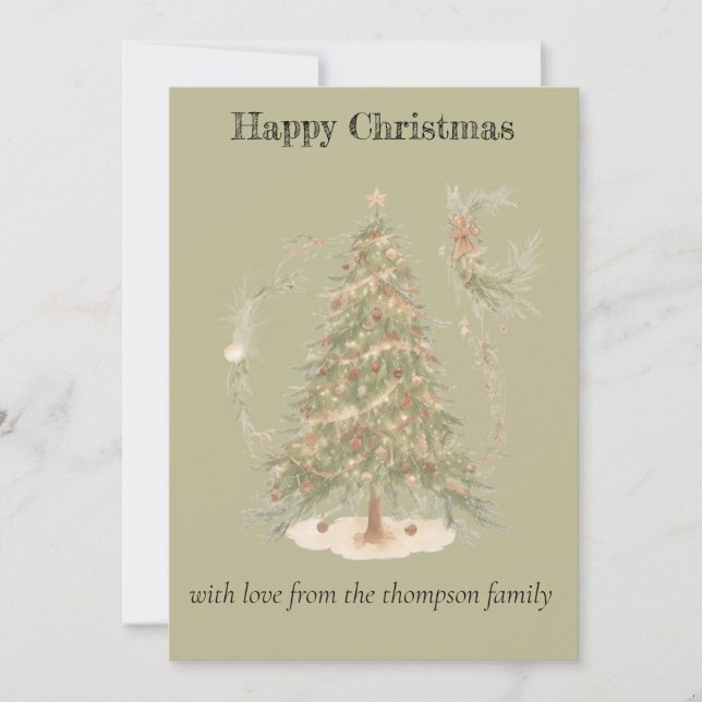 Carte de vacances Boho Christmas Flat (Devant)