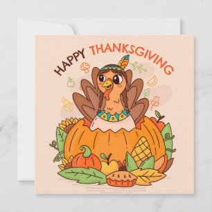 Carte de vacances bon thanksgiving