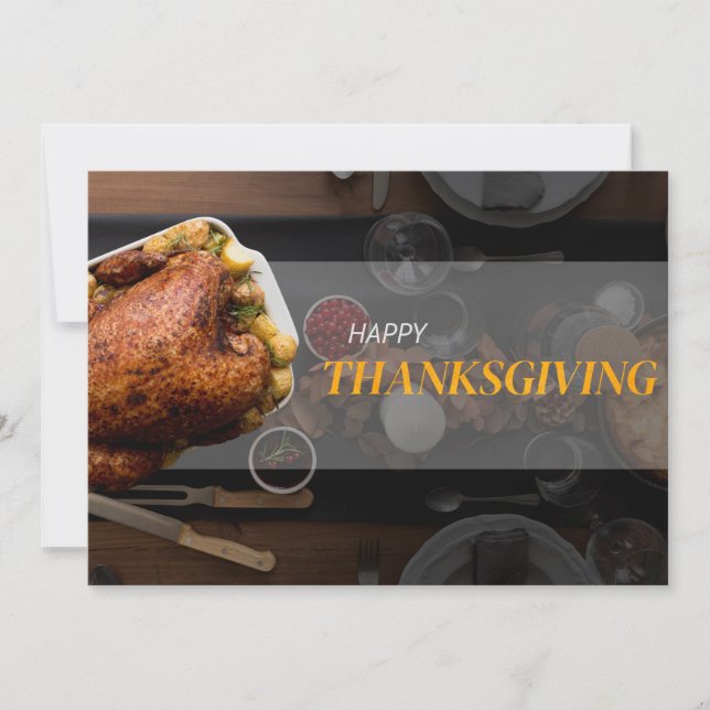 Carte de vacances bon thanksgiving (Devant)