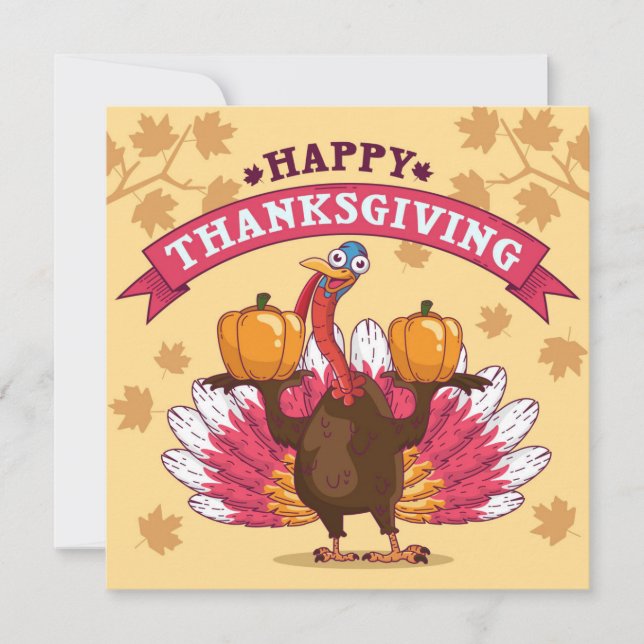 Carte de vacances bon thanksgiving (Devant)