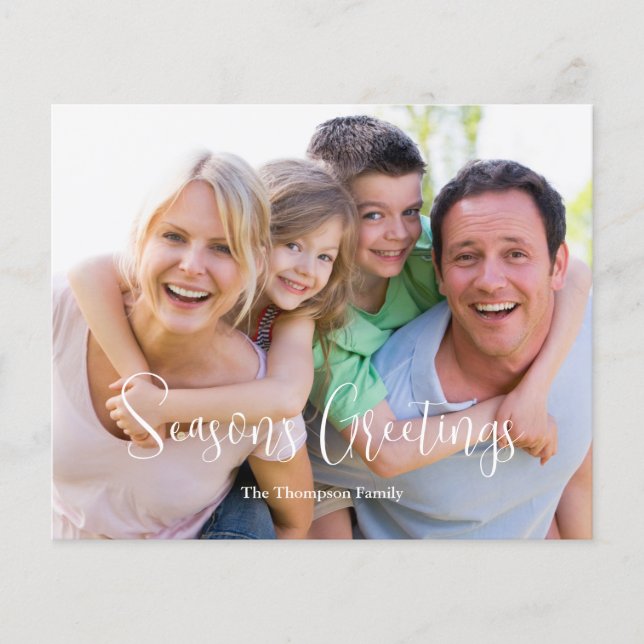 Carte de vacances Bonnes Fêtes photo budget (Devant)