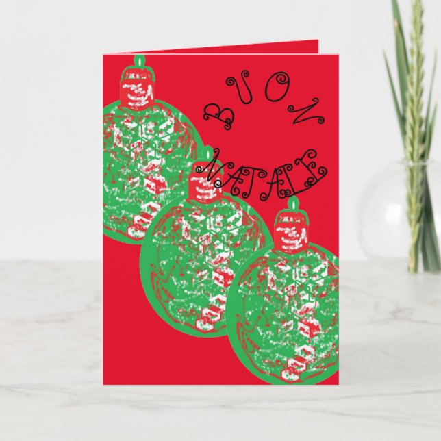 Carte de vacances Buon Natale Joyeux Noël Italien (Devant)