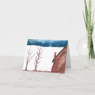 Carte de vacances Cabine d'hiver