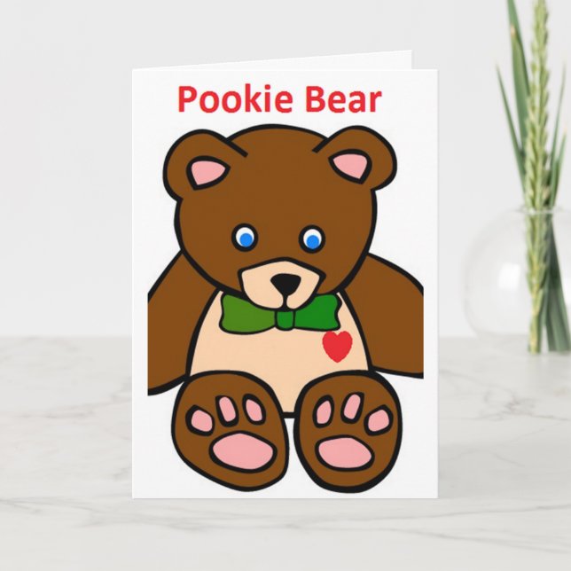 Carte de vacances Carte de Pookie Bear (Devant)