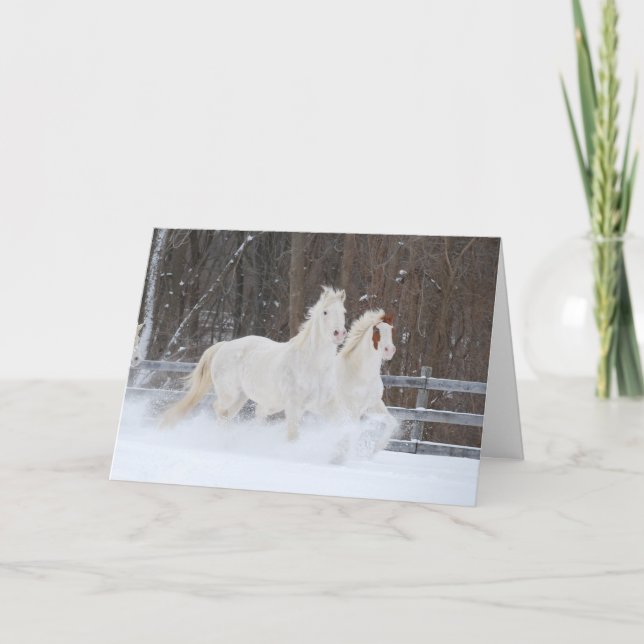 Carte de vacances Chevaux de course (Devant)