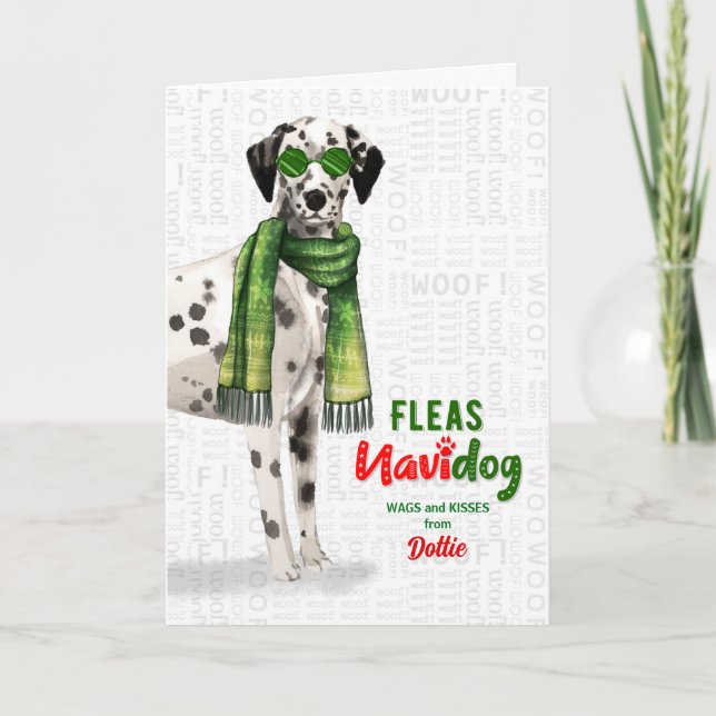 Carte de vacances Chien Dalmatien Fleas NaviDOG (Devant)