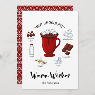 Carte de vacances Chocolat chaud