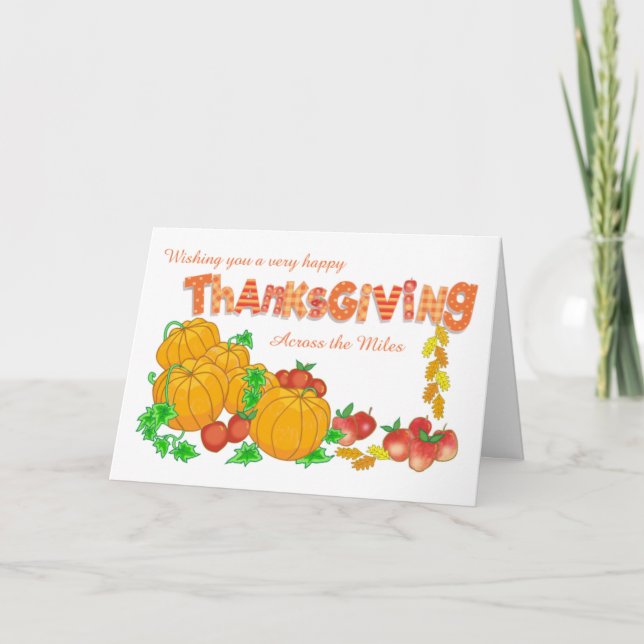 Carte de vacances Citrouille de Thanksgiving de l' (Devant)