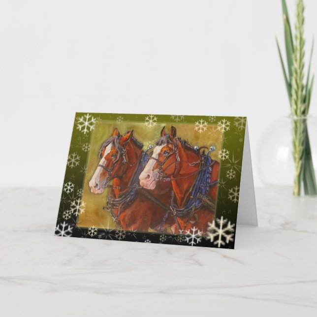 Carte de vacances Clydesdale Draft Horse (Devant)