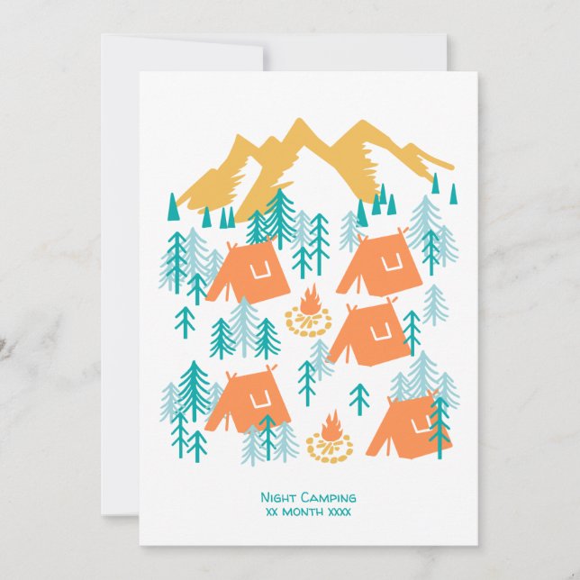 Carte de vacances Coniferous Forest Camping V2 (Devant)